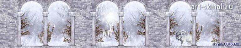 фото для фартука арки зима олень