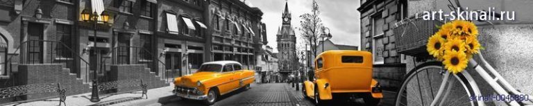 фото для скинали желтое такси в Лондоне