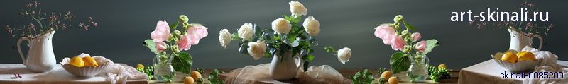 фото для фартука белые розы в кувшине