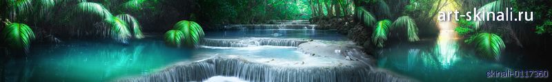 фото для фартука река водопад в лесу