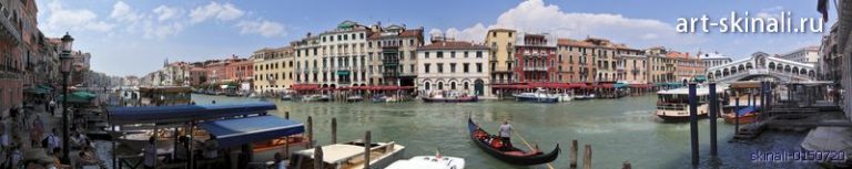фото для скинали Венеция причал с гондолами